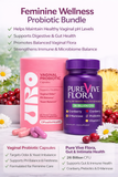 Vaginal Probiotic & Gut Health Bundle for Women, 26 Billion CFU + pH Balance Support, Cranberry, D-Mannose & Prebiotics