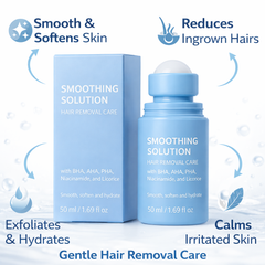Smoothing Solution Hair Removal Care, Exfoliating & Hydrating, with BHA, AHA, PHA, Niacinamide & Licorice, 50ml