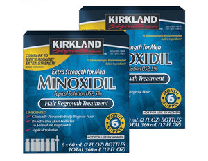 Kirkland Signature 5% Minoxidil Solution, Hair Regrowth Treatment For Men- 12 Month Supply