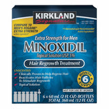 Kirkland Signature 5% Minoxidil Solution, Hair Regrowth Treatment For Men- 6 Month Supply