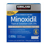 Kirkland Signature 5% Minoxidil Solution, Hair Regrowth Treatment For Men- 6 Month Supply