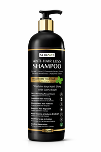 SLIDARO Anti-Hair Loss Shampoo, Proven DHT-Blocking Formula for Stronger, Thicker Hair, 500ml