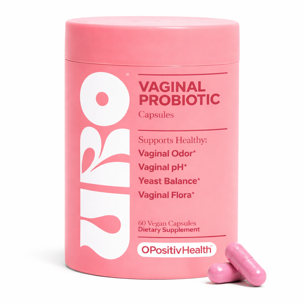 URO Vaginal Probiotic Capsules, Supports Vaginal Health, pH Balance & Odor Control, 60 Vegan Capsules