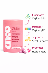 URO Vaginal Probiotic Capsules, Supports Vaginal Health, pH Balance & Odor Control, 60 Vegan Capsules