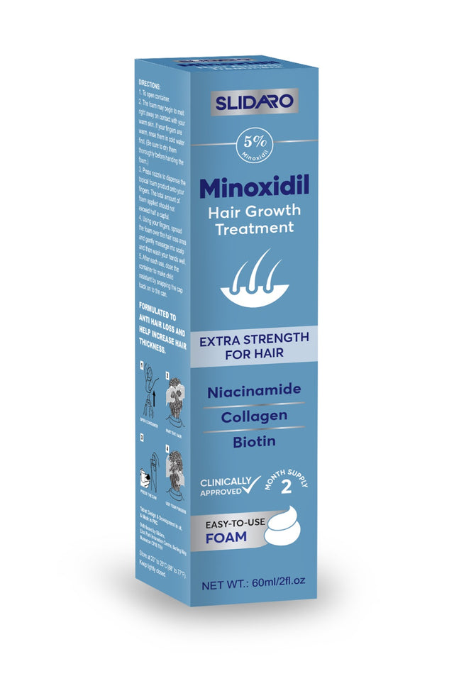 Slidaro 5% Minoxidil+Niacinamide+Collagen+Biotin Foam