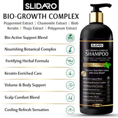 SLIDARO Anti-Hair Loss Shampoo, Proven DHT-Blocking Formula for Stronger, Thicker Hair, 300ml